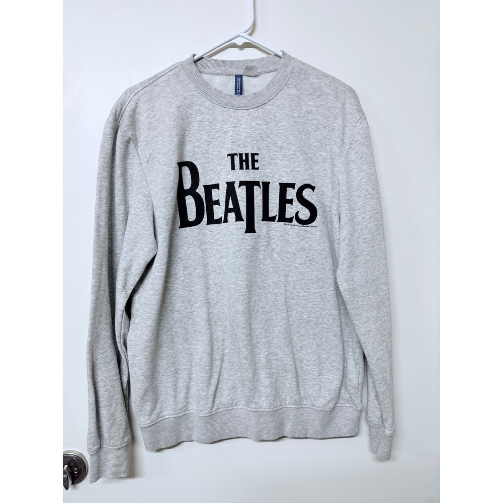 H&M Divided The Beatles Graphic Sweatshirt Gray Heather Pullover S